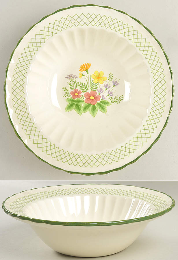 Meadow 9" Round Vegetable Bowl by Metlox - Poppytrail - Vernon-1