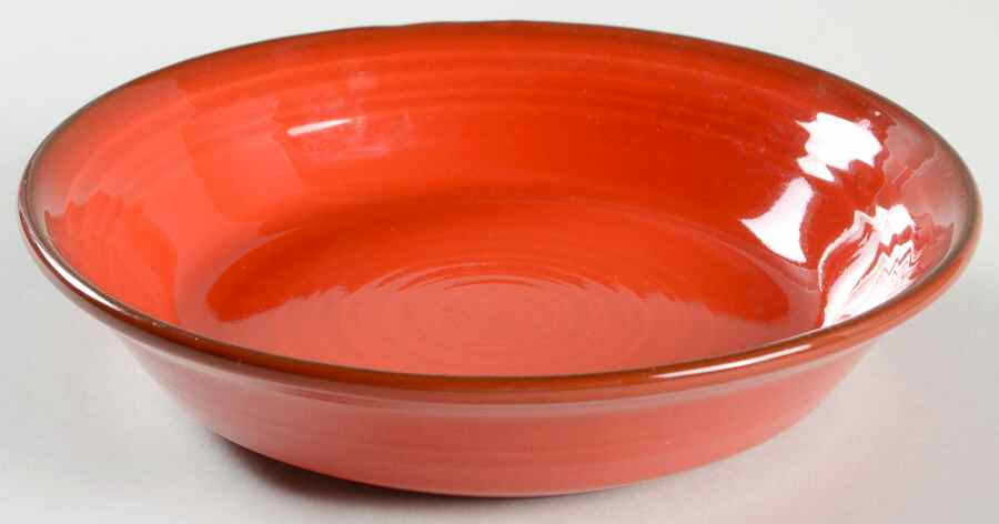 Medallion Red Coupe Soup Bowl by Metlox - Poppytrail - Vernon-1