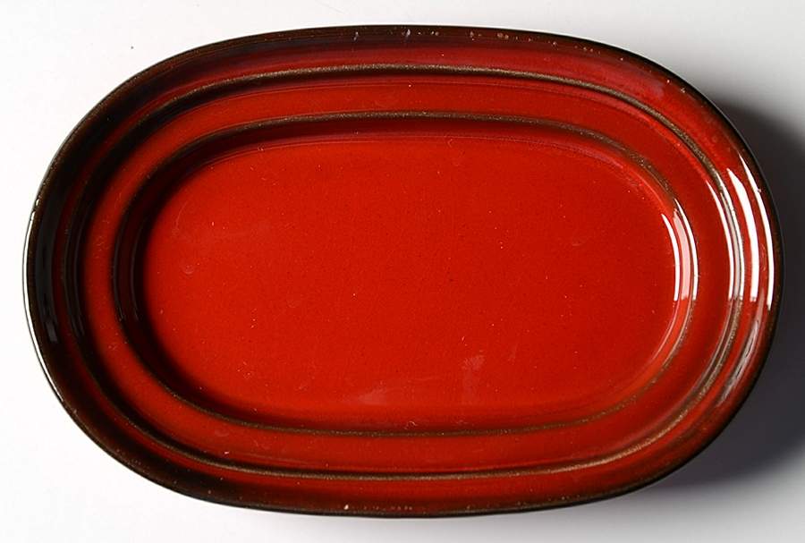 Medallion Red 1/4 Lb Butter No Lid by Metlox - Poppytrail - Vernon-1