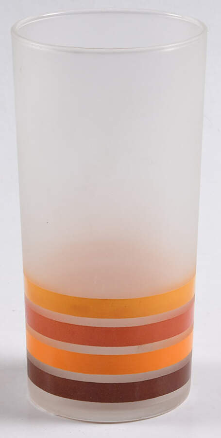 Mexicana 12 Oz Glassware Frosted Tumbler by Metlox - Poppytrail - Vernon-1