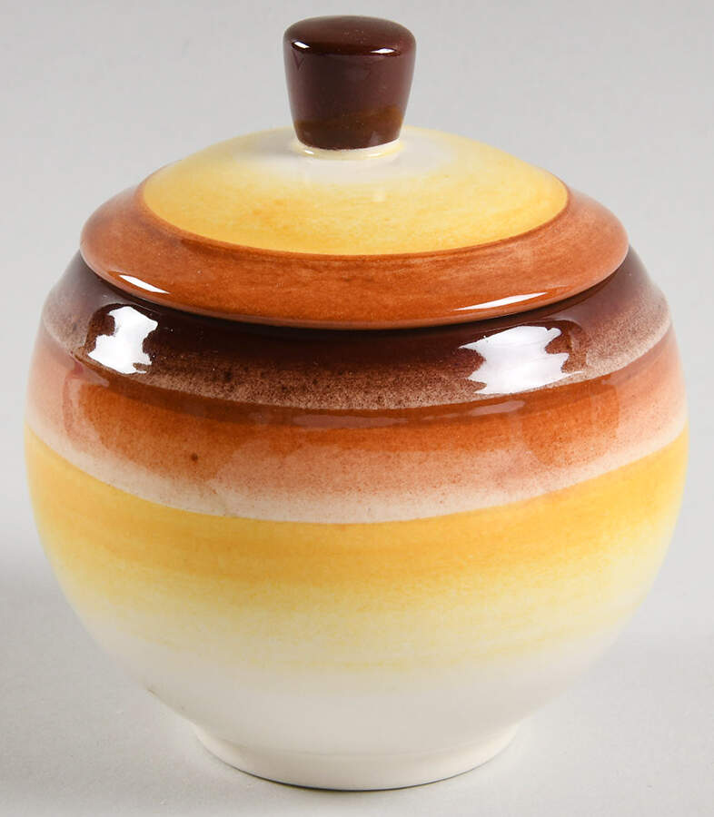 Mexicana Sugar Bowl & Lid by Metlox - Poppytrail - Vernon-1