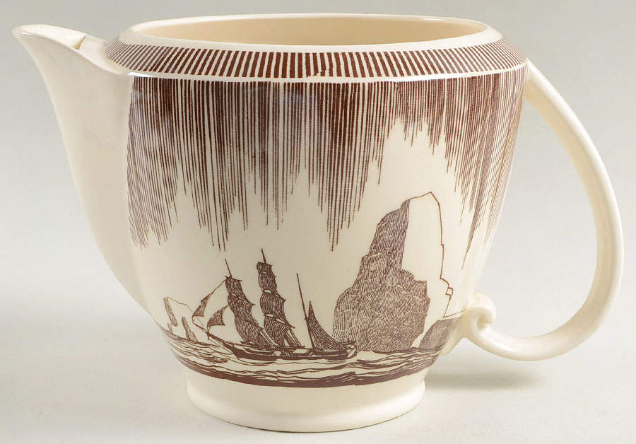 Moby Dick Brown 64 Oz Ultra Shpe Pitcher, No Lid by Metlox - Poppytrail - Vernon-1