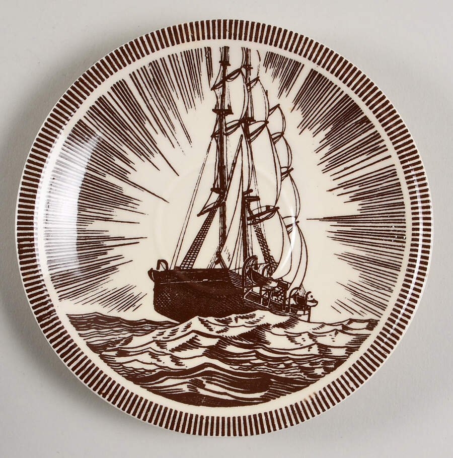 Moby Dick Brown Saucer by Metlox - Poppytrail - Vernon-1
