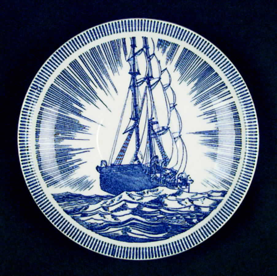 Moby Dick Blue Saucer by Metlox - Poppytrail - Vernon-1