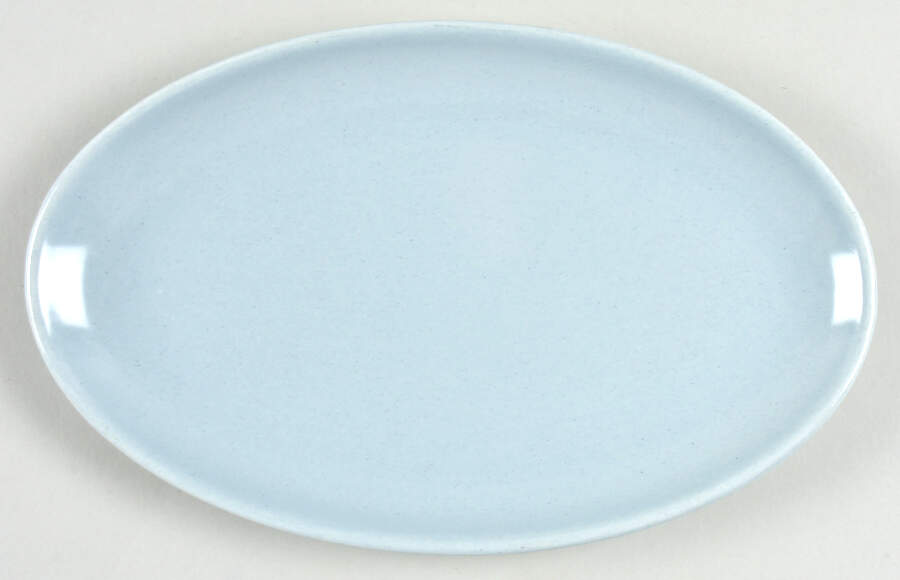 Modern Gray 9" Oval Serving Platter by Metlox - Poppytrail - Vernon-1
