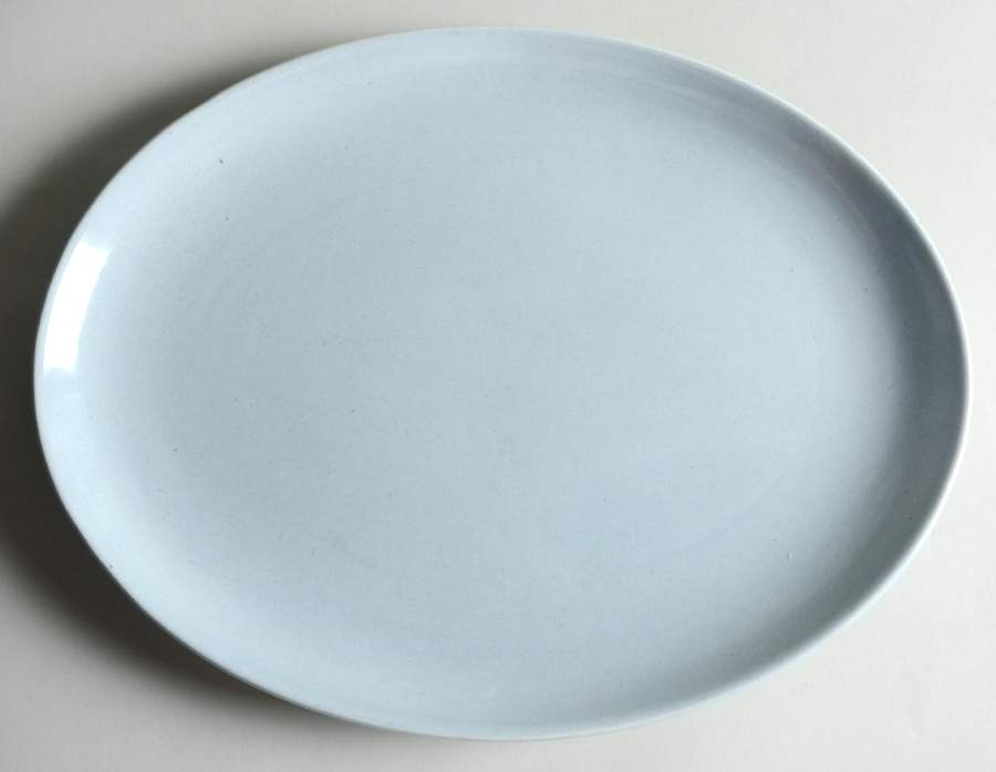 Modern Gray 13" Oval Serving Platter by Metlox - Poppytrail - Vernon-1