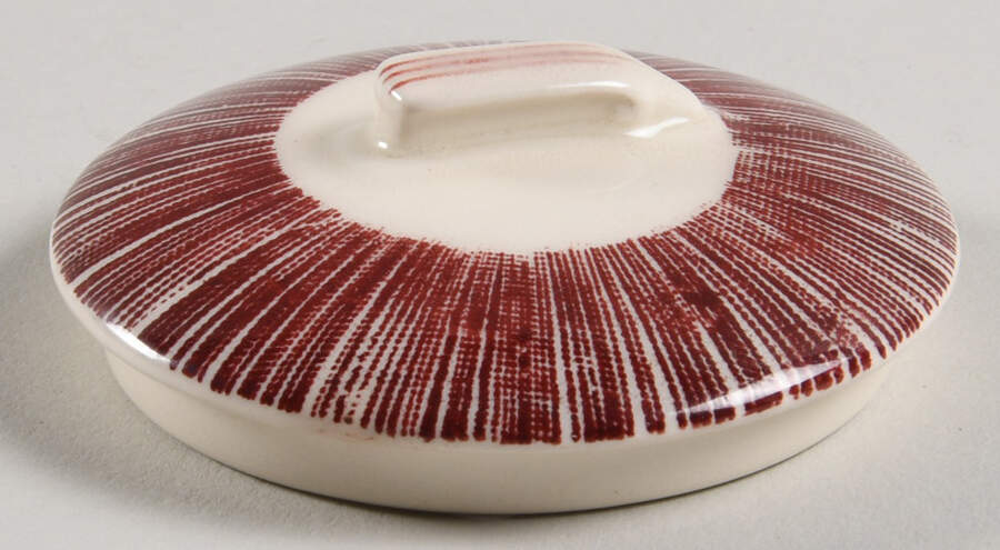 Moby Dick Maroon Lid for Individual Sugar Bowl by Metlox - Poppytrail - Vernon-1