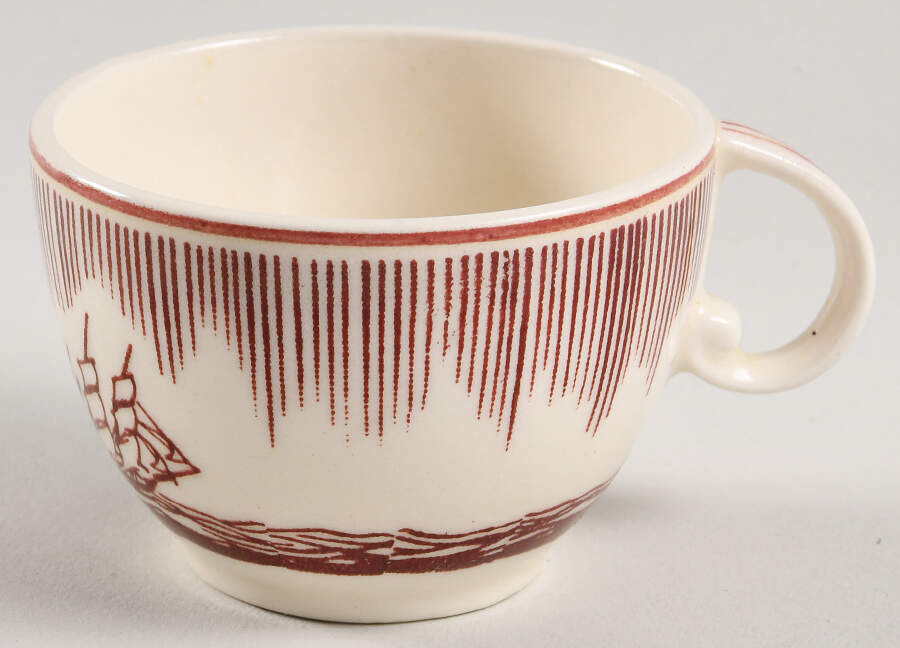Moby Dick Maroon Flat Demitasse Cup by Metlox - Poppytrail - Vernon-1