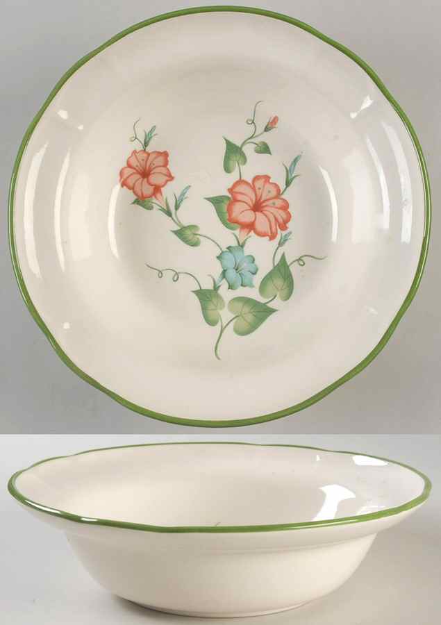 Morning Glory 10" Round Vegetable Bowl by Metlox - Poppytrail - Vernon-1