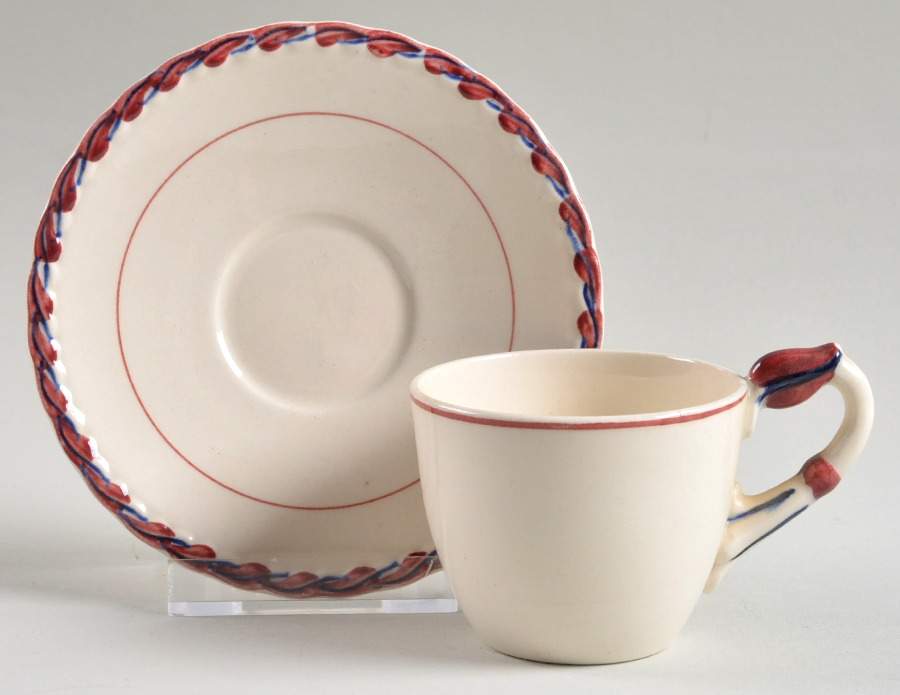 Monterey Flat Demitasse Cup & Saucer Set by Metlox - Poppytrail - Vernon-1