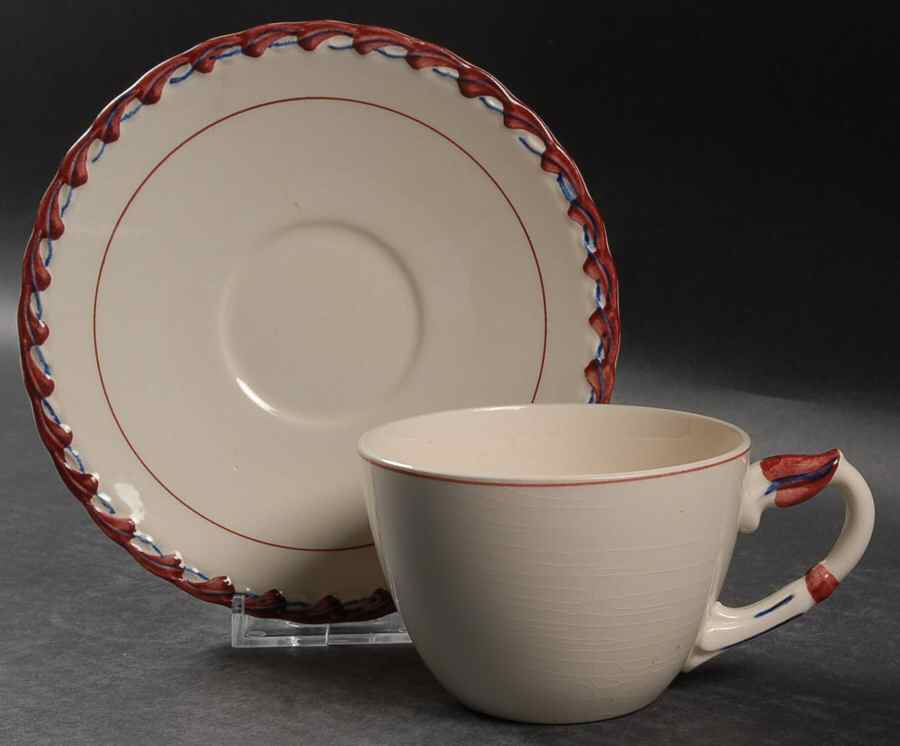 Monterey Flat Cup & Saucer Set by Metlox - Poppytrail - Vernon-1