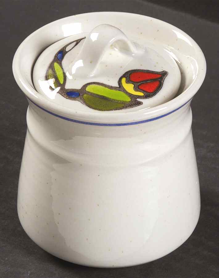 Moulin (Formerly Known As Moulin Rouge) Sugar Bowl & Lid by Metlox - Poppytrail - Vernon-1