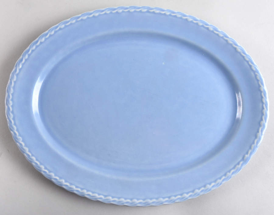 Native California Blue 13" Oval Serving Platter by Metlox - Poppytrail - Vernon-1