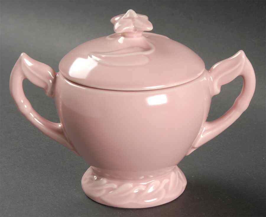 Native California Pink Sugar Bowl & Lid by Metlox - Poppytrail - Vernon-1