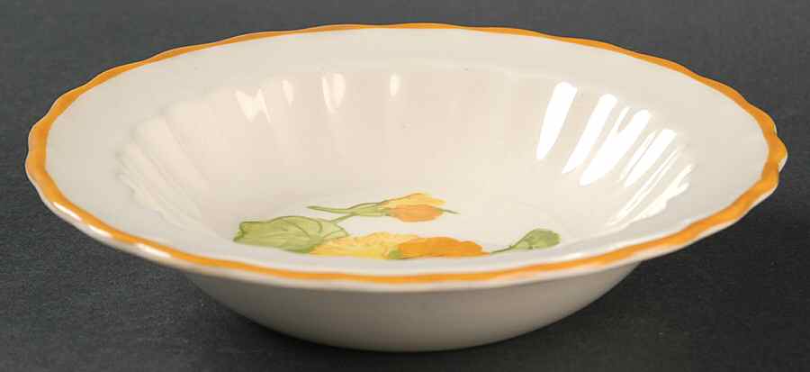 Nasturtium Rim Fruit/Dessert (Sauce) Bowl by Metlox - Poppytrail - Vernon-1