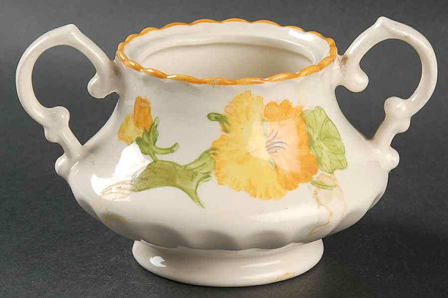 Nasturtium Sugar Bowl No Lid by Metlox - Poppytrail - Vernon-1