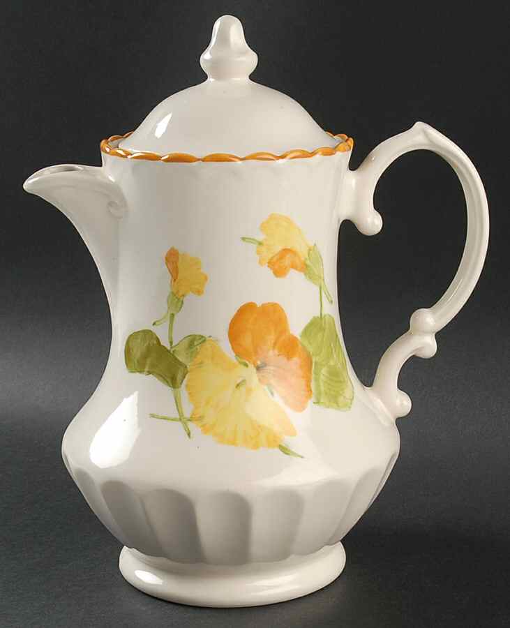 Nasturtium Coffee Pot & Lid by Metlox - Poppytrail - Vernon-1