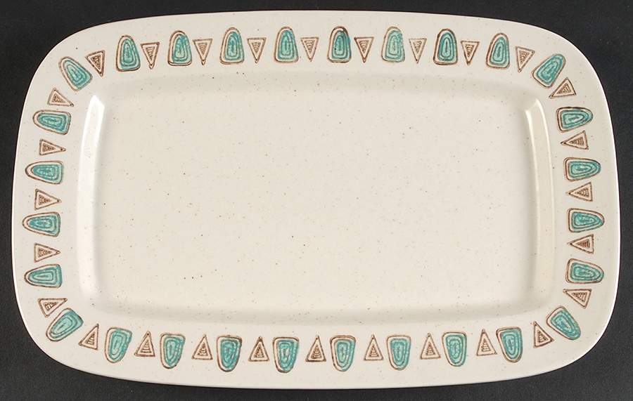 Navajo 12" Oval Serving Platter by Metlox - Poppytrail - Vernon-1