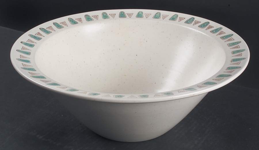 Navajo 13" Large Salad Serving Bowl by Metlox - Poppytrail - Vernon-1