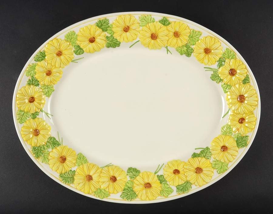 Oh Susanna 14" Oval Serving Platter by Metlox - Poppytrail - Vernon-1