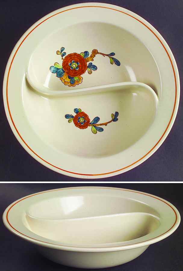 Old Cathay Round Divided Vegetable Bowl by Metlox - Poppytrail - Vernon-1