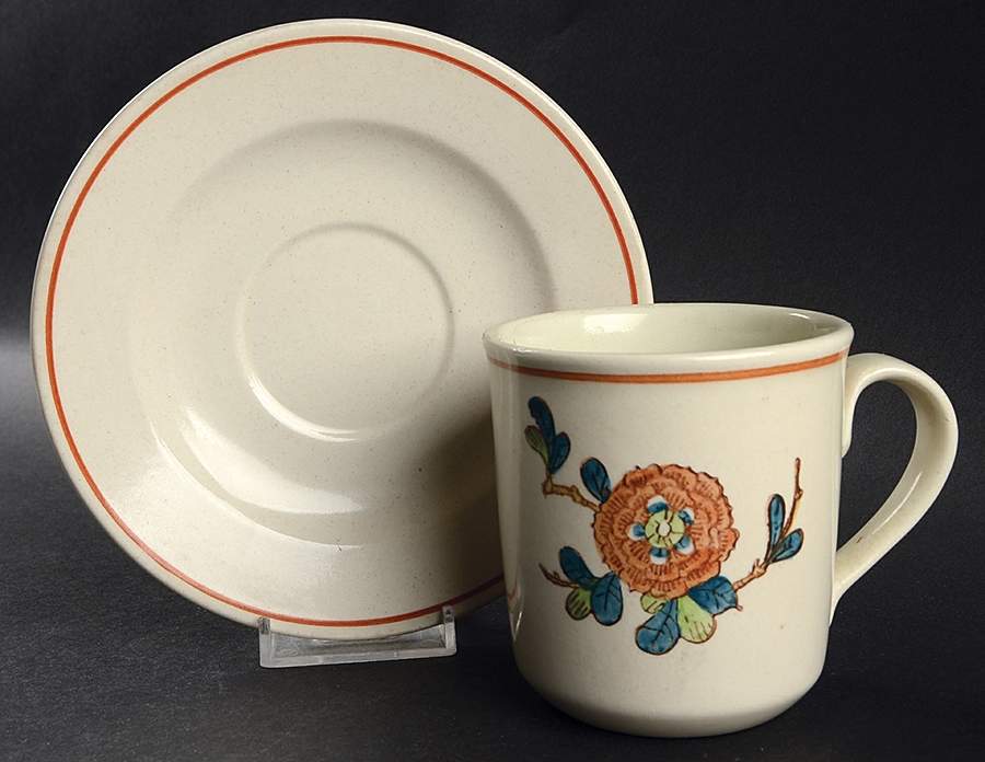 Old Cathay Flat Cup & Saucer Set by Metlox - Poppytrail - Vernon-1