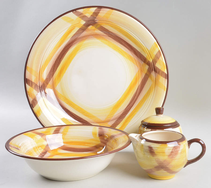 Organdie 5 Piece Hostess Set by Metlox - Poppytrail - Vernon-1