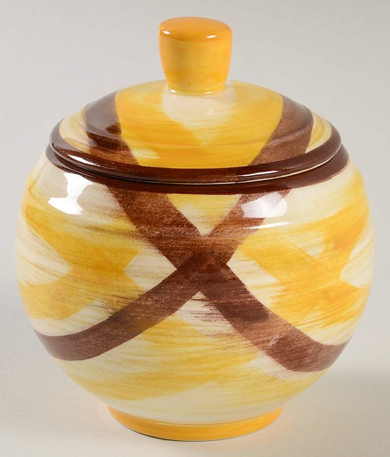 Organdie Sugar Bowl & Lid by Metlox - Poppytrail - Vernon-1