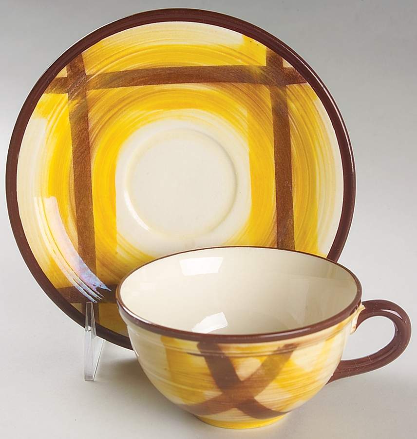 Organdie Flat Cup & Saucer Set by Metlox - Poppytrail - Vernon-1