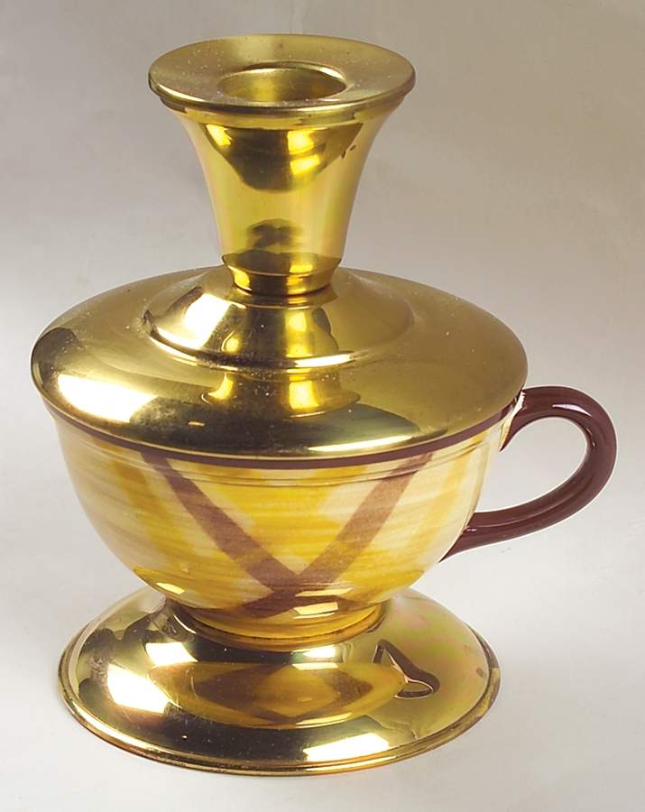 Organdie Candlestick (China Cup and Brass) by Metlox - Poppytrail - Vernon-1
