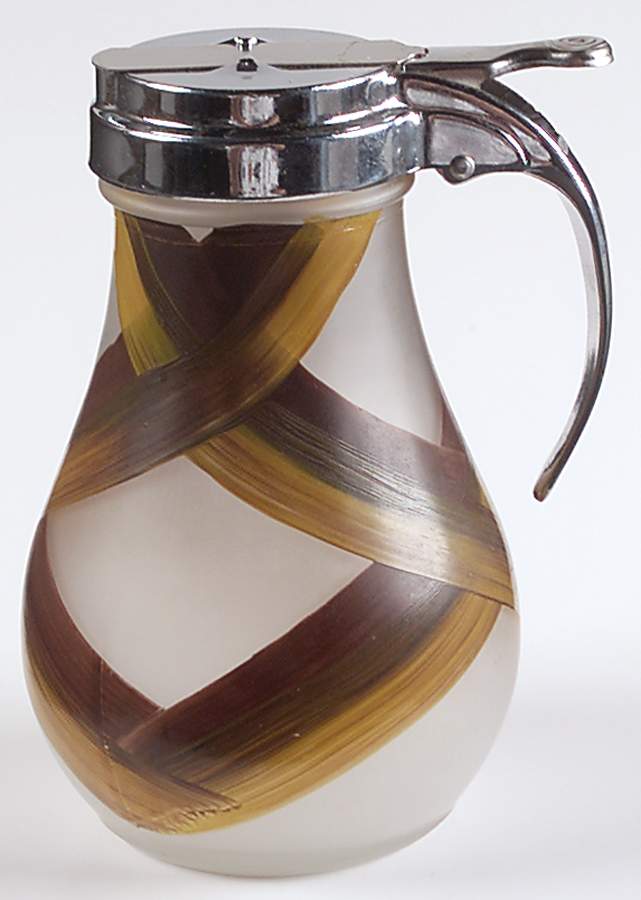 Organdie Glassware Syrup & Metal Lid by Metlox - Poppytrail - Vernon-1