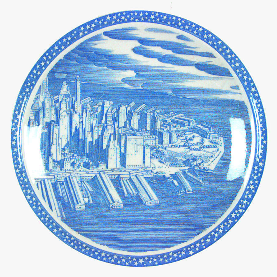 Our America Blue Dinner Plate by Metlox - Poppytrail - Vernon-1