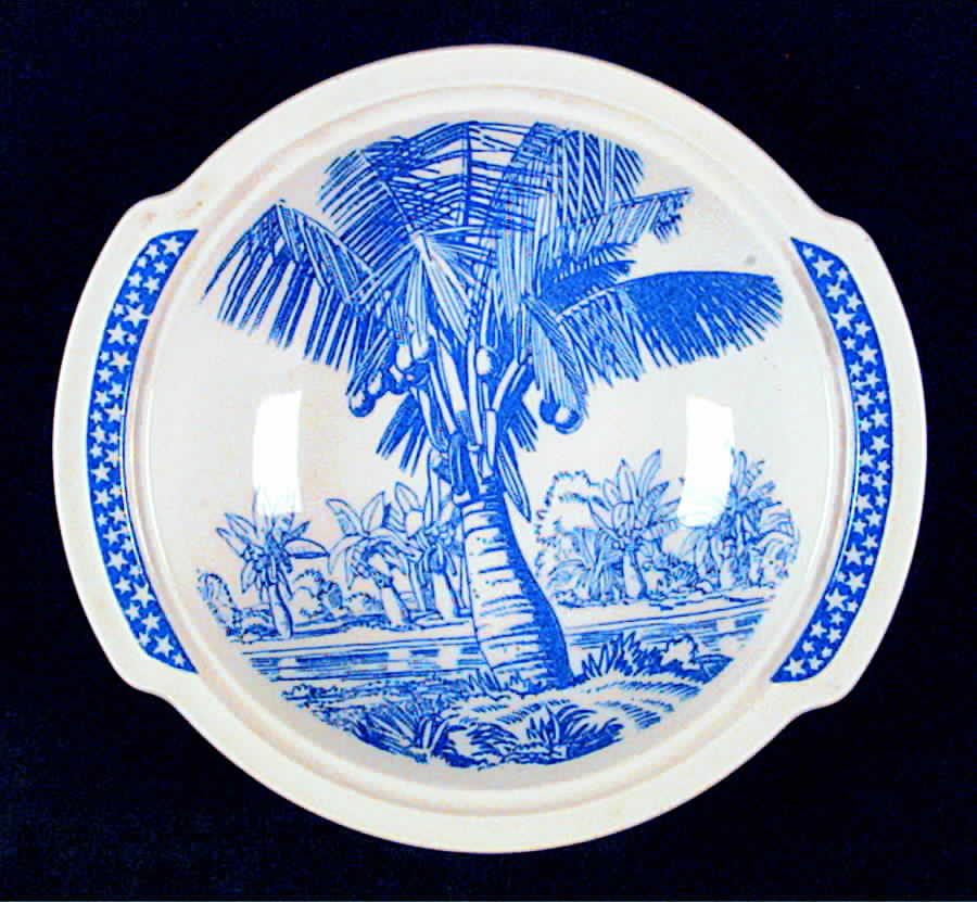 Our America Blue Lugged Chowder Bowl by Metlox - Poppytrail - Vernon-1