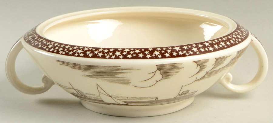 Our America Brown 1.5 Quart Round Casserole No Lid by Metlox - Poppytrail - Vernon-1
