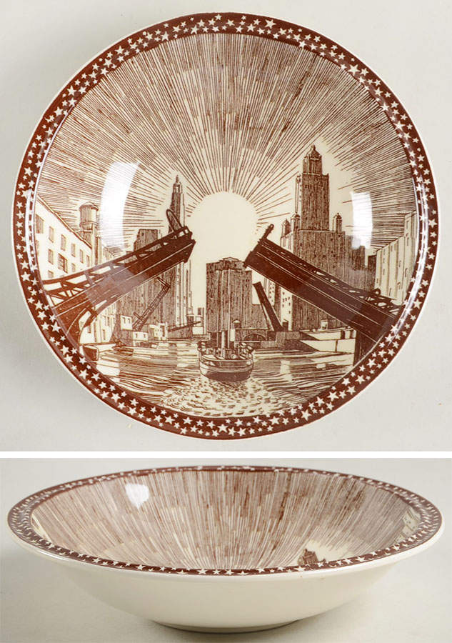 Our America Brown 8" Round Vegetable Bowl by Metlox - Poppytrail - Vernon-1
