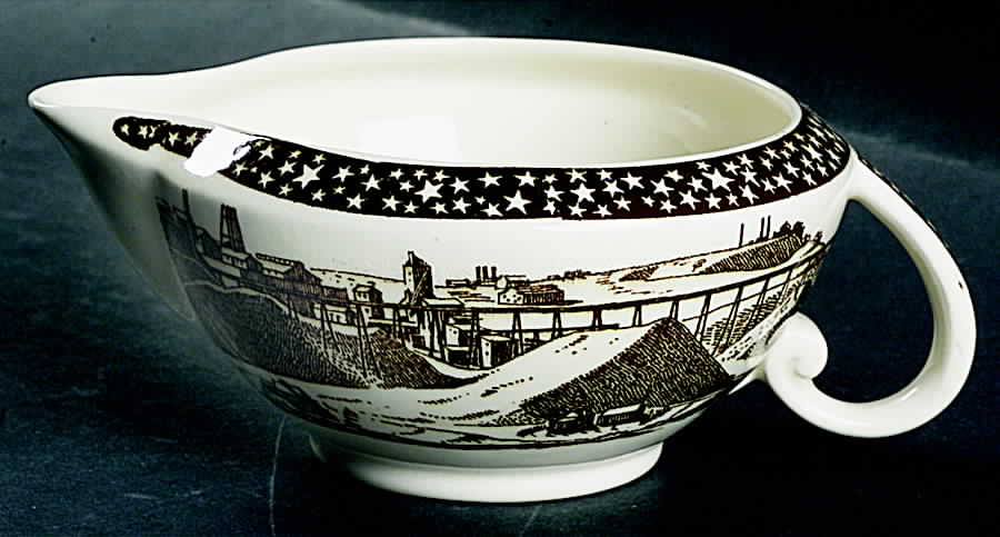 Our America Brown Open Sauce Boat by Metlox - Poppytrail - Vernon-1