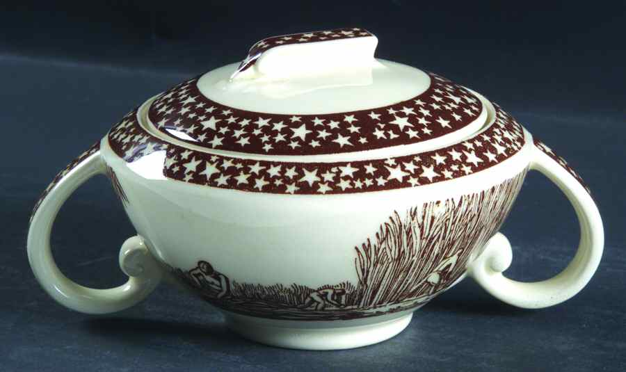 Our America Brown Sugar Bowl & Lid by Metlox - Poppytrail - Vernon-1