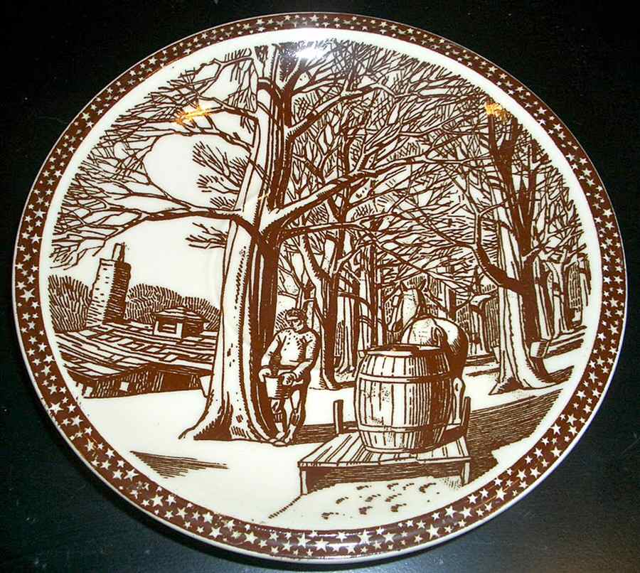Our America Brown Saucer for Jumbo Cup by Metlox - Poppytrail - Vernon-1