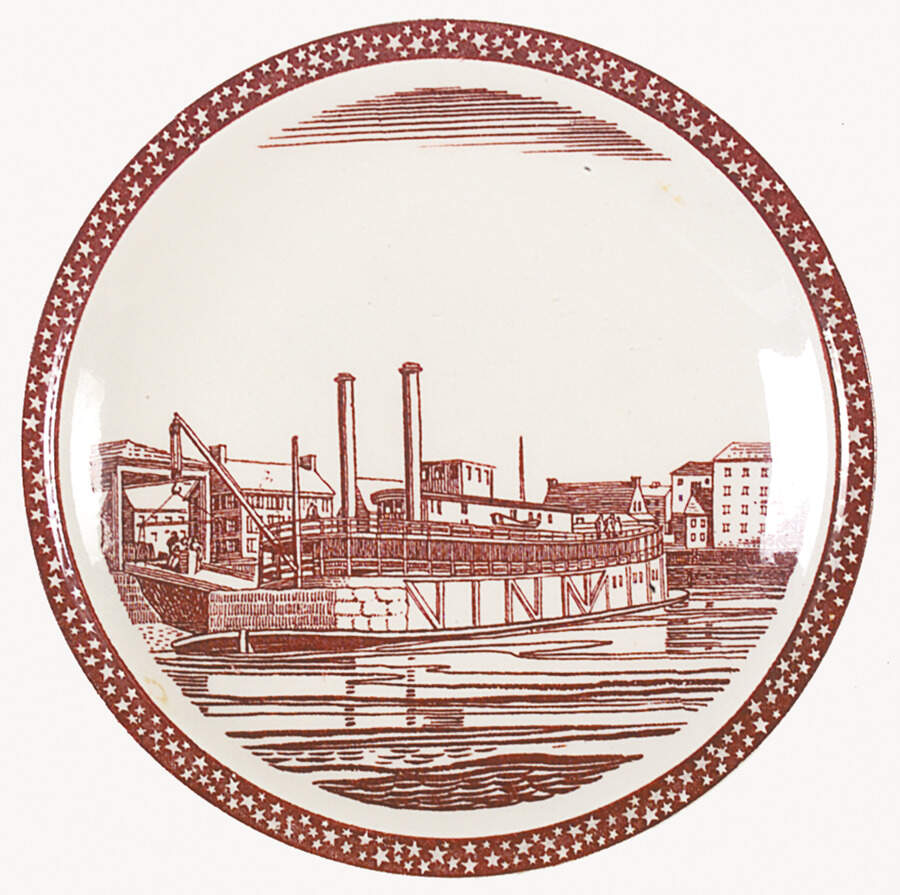 Our America Maroon Bread & Butter Plate by Metlox - Poppytrail - Vernon-1