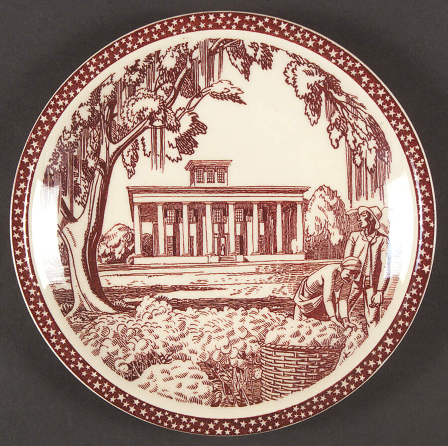 Our America Maroon Salad Plate by Metlox - Poppytrail - Vernon-1