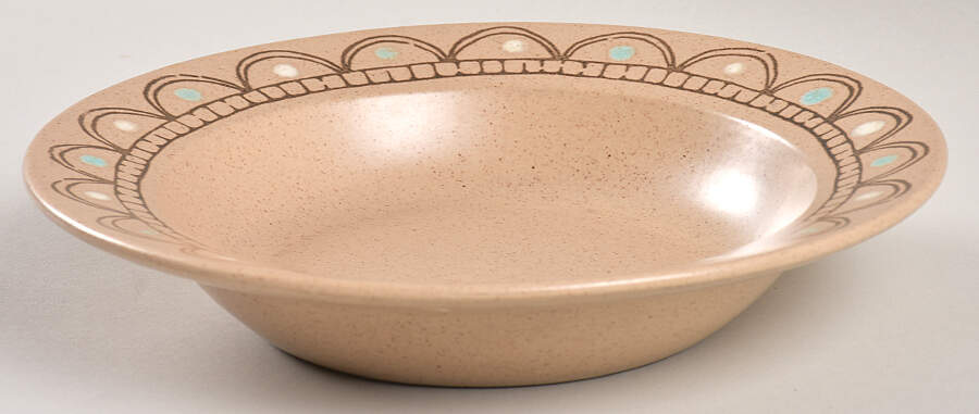 Painted Desert (Rim) Rim Soup Bowl by Metlox - Poppytrail - Vernon-1