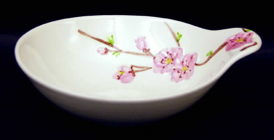 Peach Blossom Lugged Soup Bowl by Metlox - Poppytrail - Vernon-1