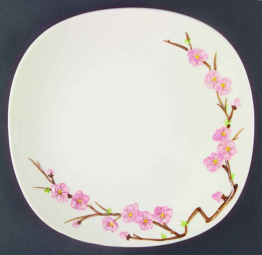 Peach Blossom 12" Chop Plate (Round Platter) by Metlox - Poppytrail - Vernon-1