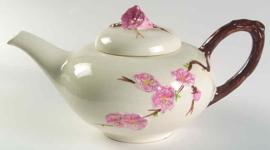 Peach Blossom Teapot & Lid by Metlox - Poppytrail - Vernon-1