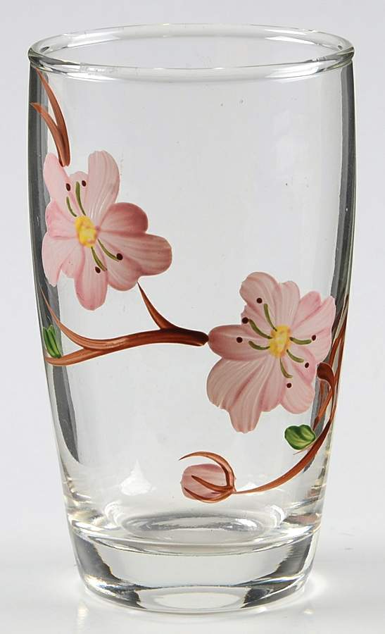 Peach Blossom Glassware Juice by Metlox - Poppytrail - Vernon-1