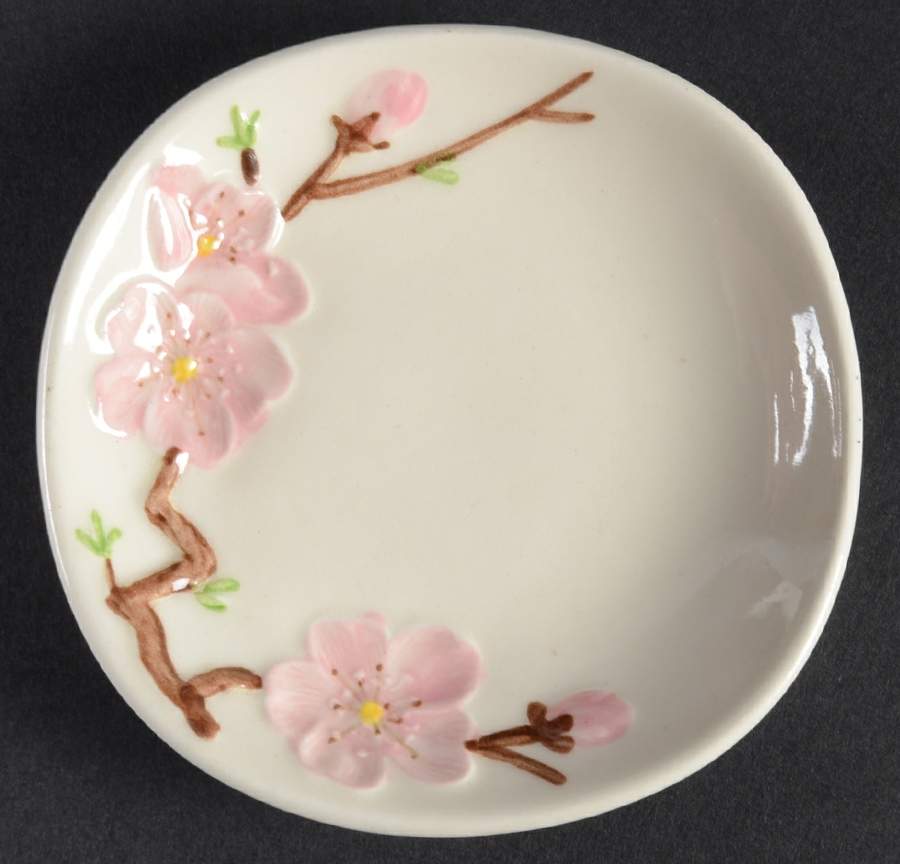Peach Blossom Butter Pat by Metlox - Poppytrail - Vernon-1