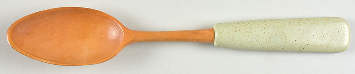 Pepper Tree Salad Serving Spoon with Wood Bowl by Metlox - Poppytrail - Vernon-1