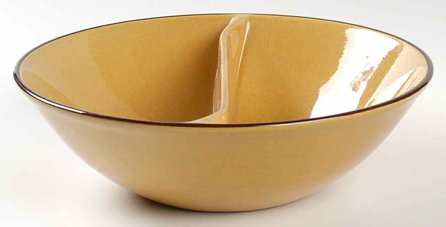 Petalburst Round Divided Vegetable Bowl by Metlox - Poppytrail - Vernon-1