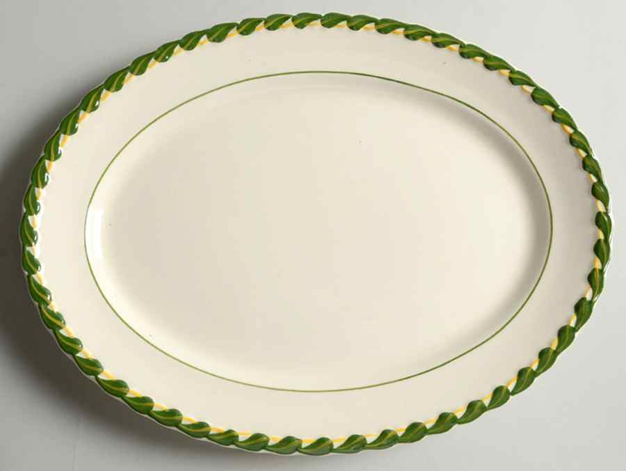 Philodendron 12" Oval Serving Platter by Metlox - Poppytrail - Vernon-1