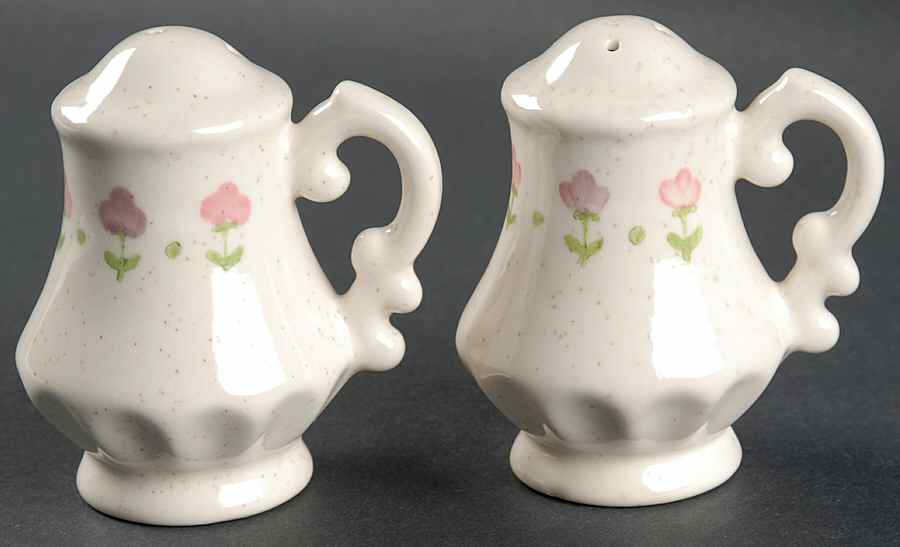 Pink Lady Salt & Pepper Set by Metlox - Poppytrail - Vernon-1